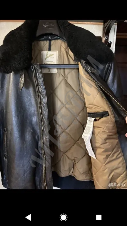 Strellson. Куртка кожаная утеплённая пилот