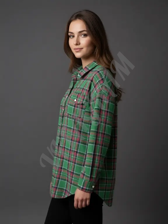 Рубашка в клетку женская