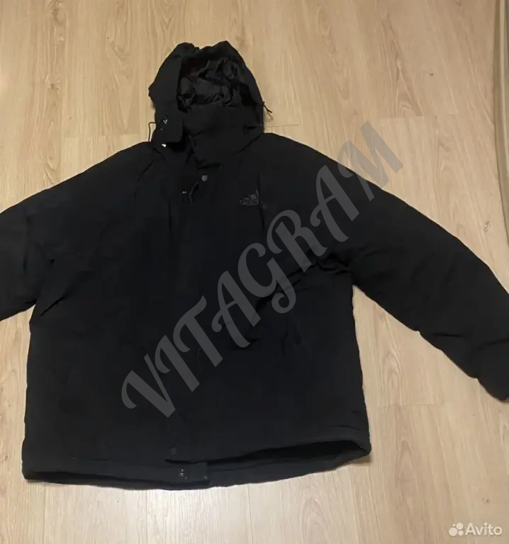 Зимняя куртка Addidas черная (унисекс)