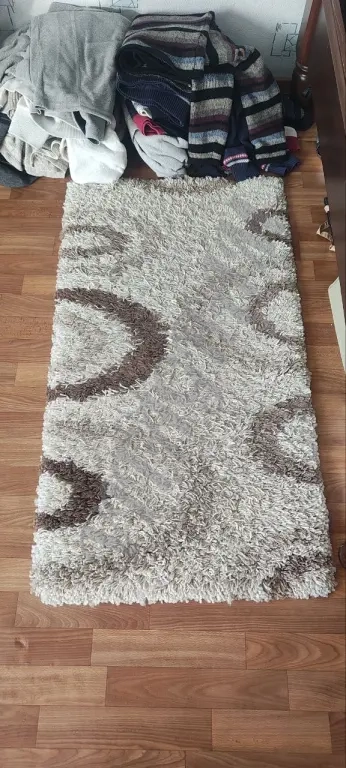 Шегги ковер бежевый небольшой