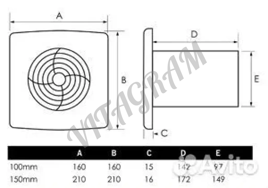 Вентилятор вытяжной greenwood airvac SR100TR