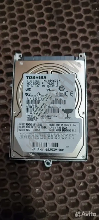 Жесткий диск проблемный Toshiba MK1646GSX LB112A
