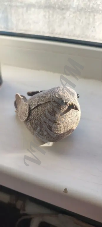 Птичка для елки серая