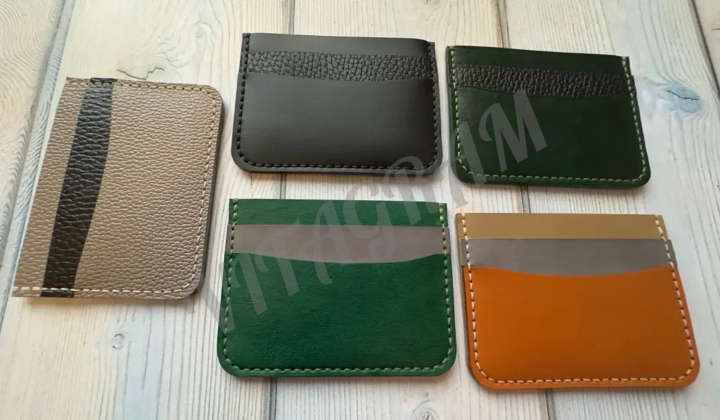 картхолдер визитница мини кошелёк из натуральной кожи ручной работы