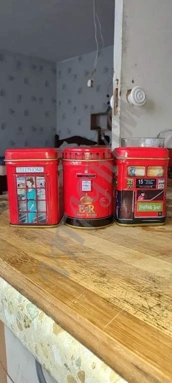 Жестяные баночки для чая Англия