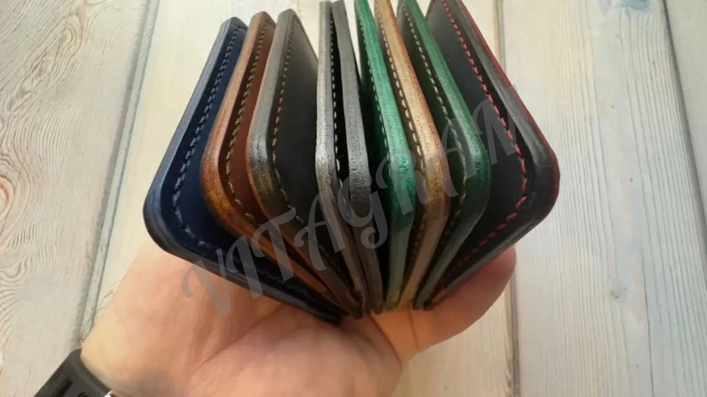 картхолдер визитница мини кошелёк из натуральной кожи ручной работы