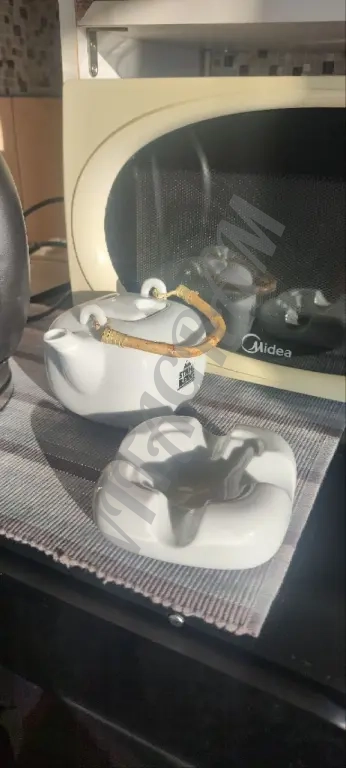 Керамический чайник c подставкой для подогрева