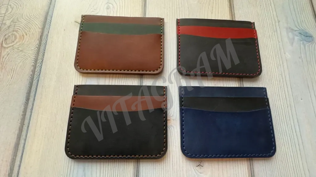 картхолдер визитница мини кошелёк из натуральной кожи ручной работы