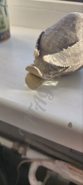 Птичка для елки серая