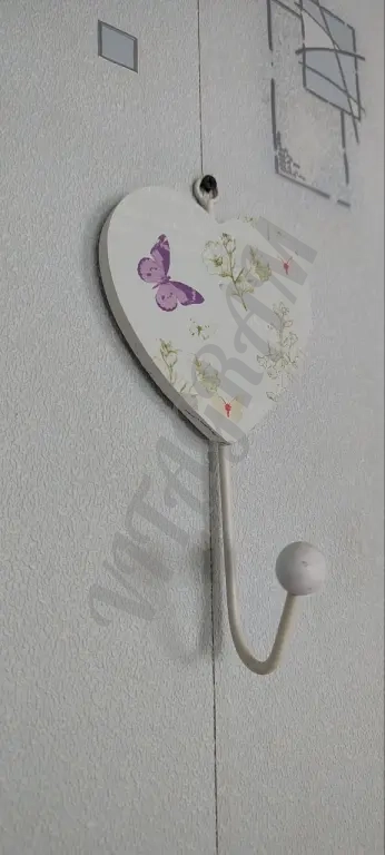 Вешалка крючок, сердце "Прованс"