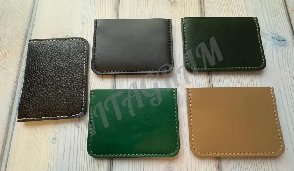 картхолдер визитница мини кошелёк из натуральной кожи ручной работы