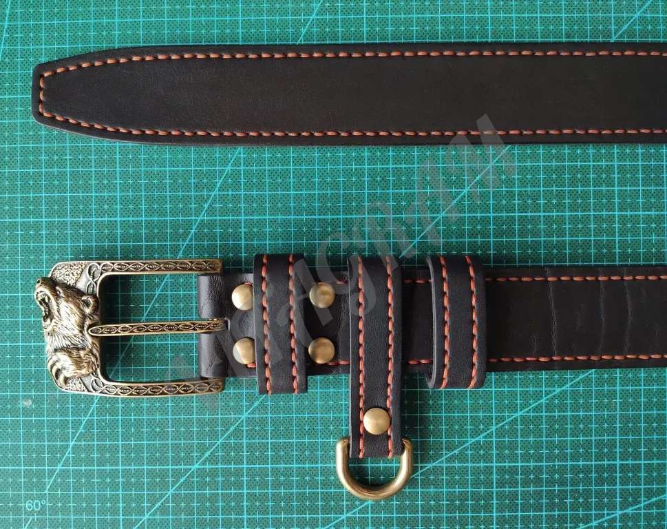 Ремень из натуральной кожи “Медведь"