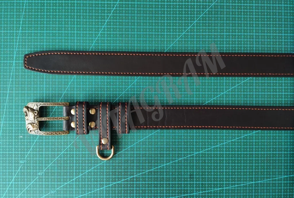 Ремень из натуральной кожи “Медведь"