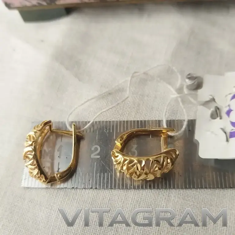 Серьги серебряные с позолотой 925 проба